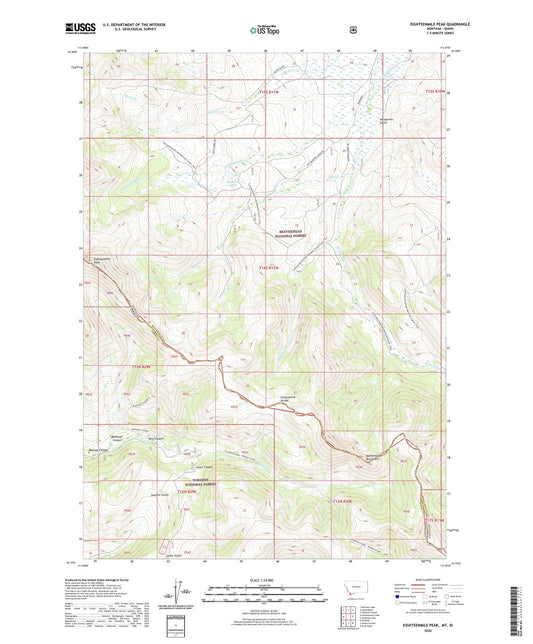 Eighteenmile Peak Montana US Topo Map Image