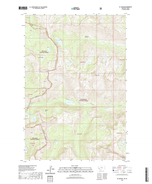 El Capitan Montana US Topo Map Image