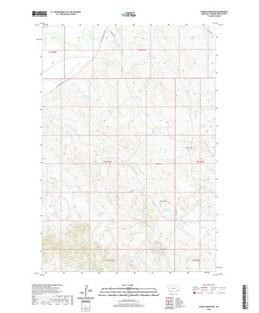 Eldon Mountain Montana US Topo Map Image
