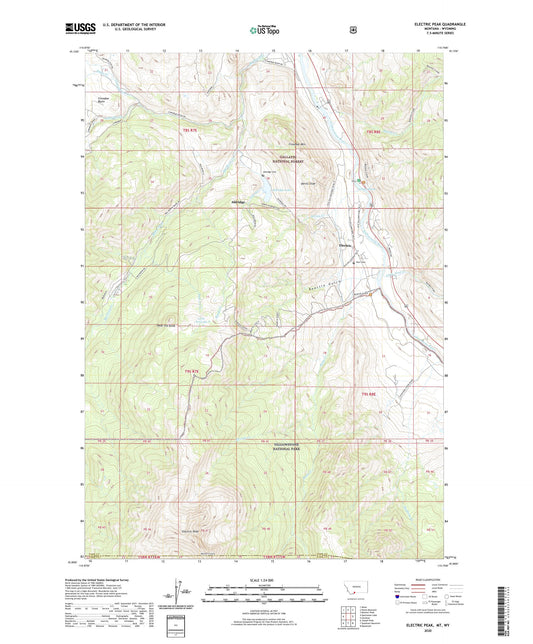 Electric Peak Montana US Topo Map Image