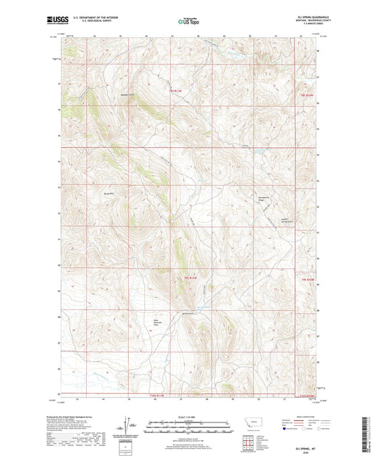 Eli Spring Montana US Topo Map Image