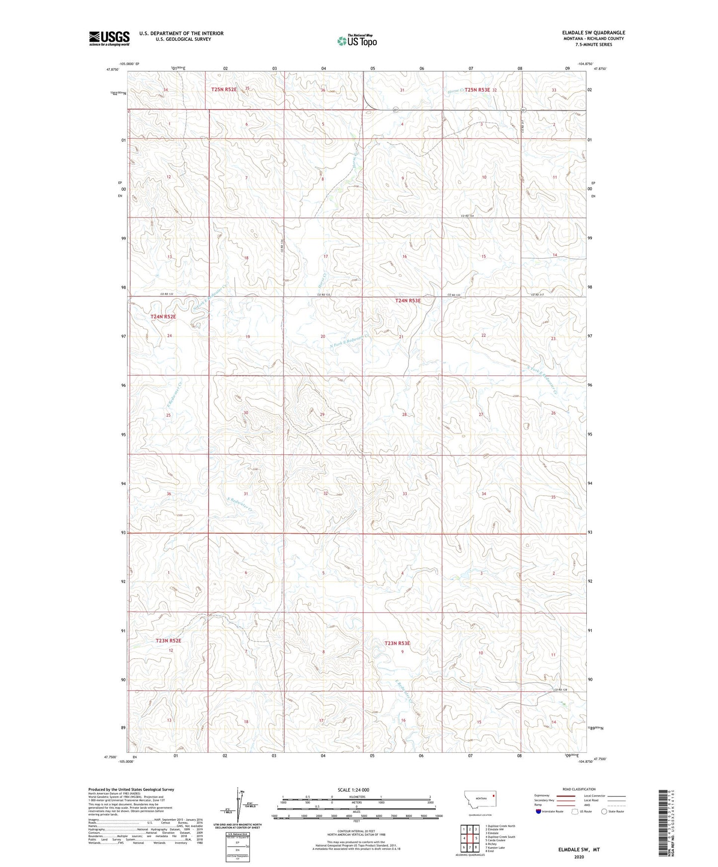Elmdale SW Montana US Topo Map Image
