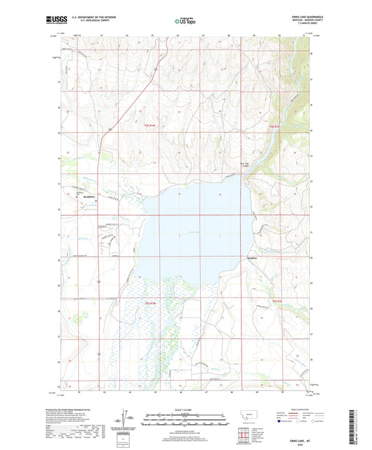 Ennis Lake Montana US Topo Map Image