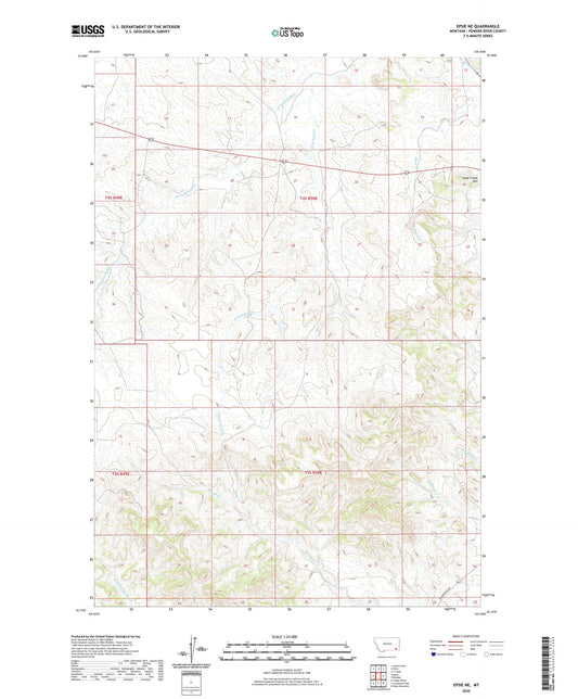 Epsie NE Montana US Topo Map Image