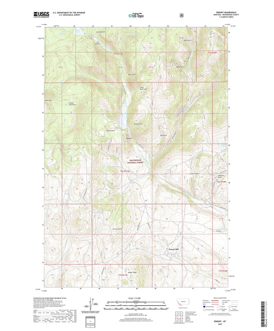Ermont Montana US Topo Map Image