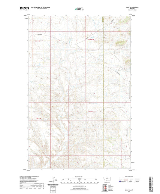 Eskay NE Montana US Topo Map Image