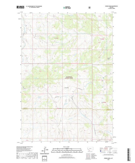Eureka Basin Montana US Topo Map Image