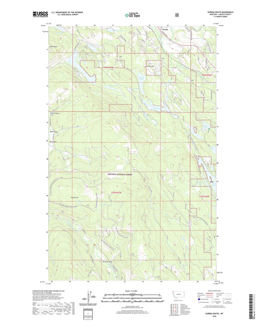 Eureka South Montana US Topo Map Image