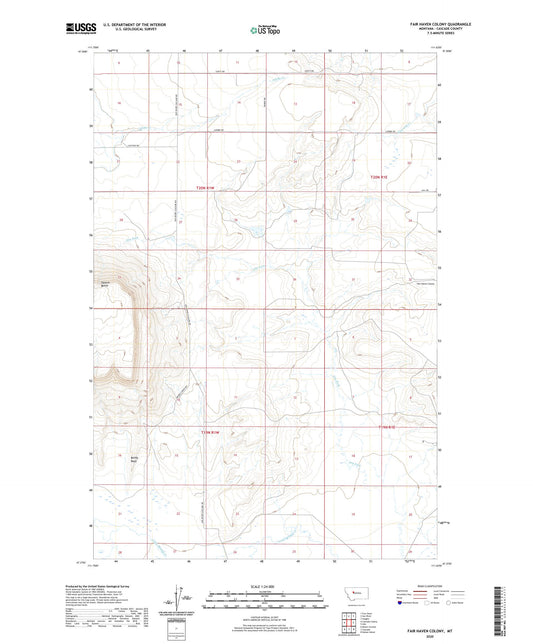 Fair Haven Colony Montana US Topo Map Image