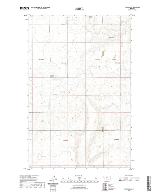 Faris School Montana US Topo Map Image