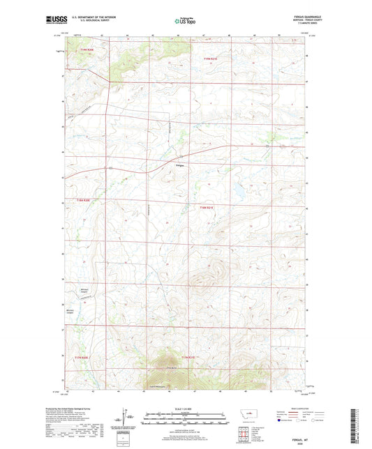 Fergus Montana US Topo Map Image