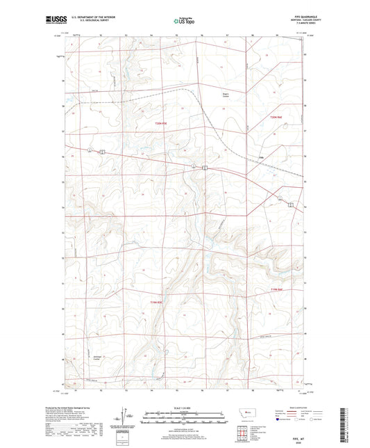 Fife Montana US Topo Map Image