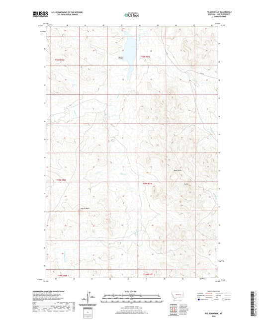 Fig Mountain Montana US Topo Map Image