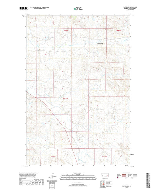 First Creek Montana US Topo Map Image