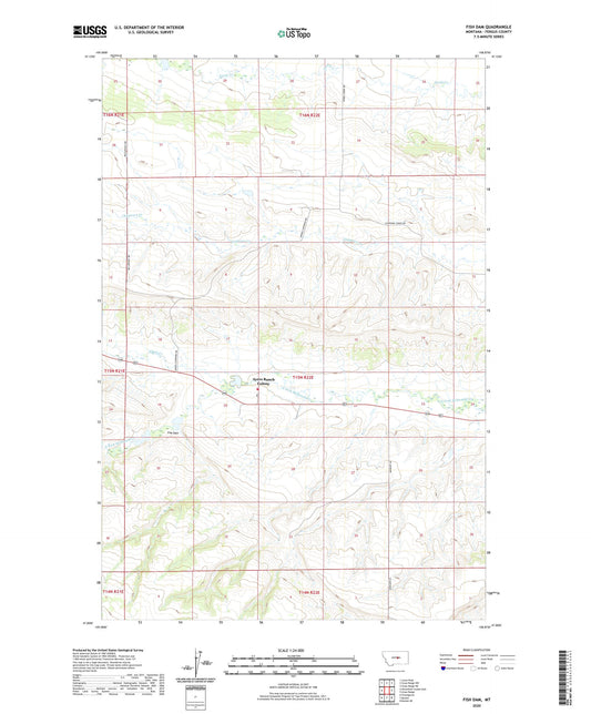 Fish Dam Montana US Topo Map Image