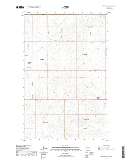 Fitzpatrick Lake Montana US Topo Map Image