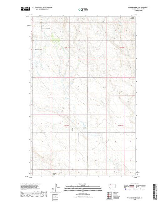 Fivemile Coulee East Montana US Topo Map Image