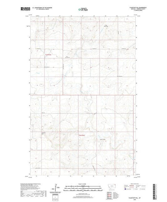 Flagstaff Hill Montana US Topo Map Image
