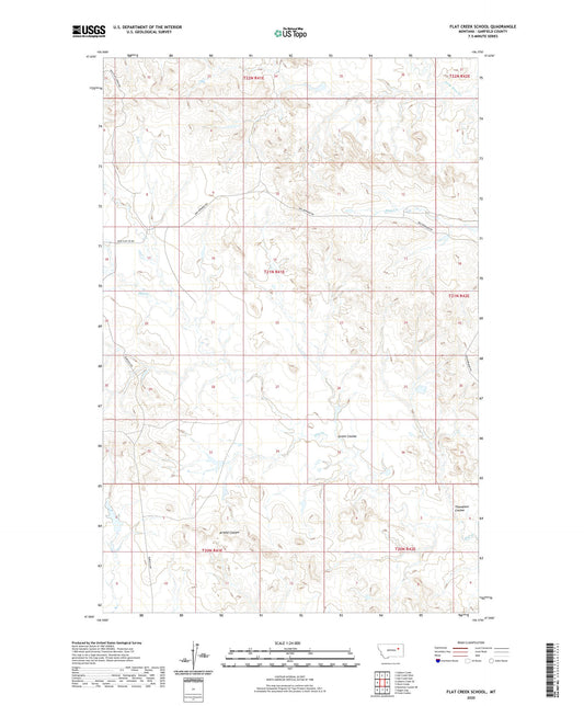 Flat Creek School Montana US Topo Map Image