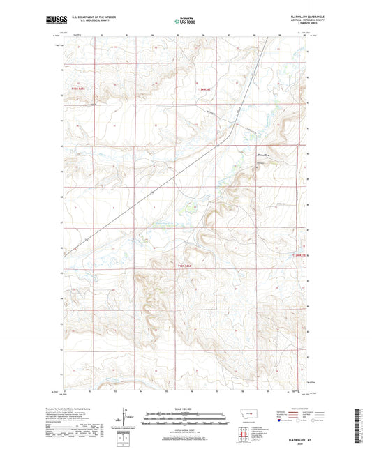 Flatwillow Montana US Topo Map Image