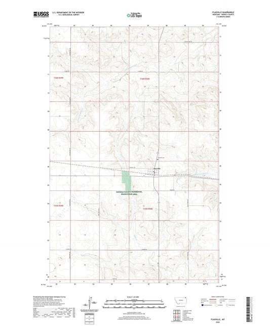 Flaxville Montana US Topo Map Image