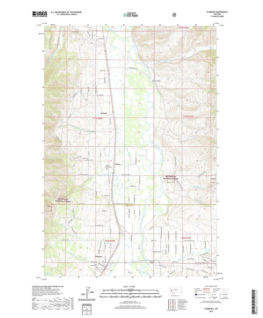 Florence Montana US Topo Map Image