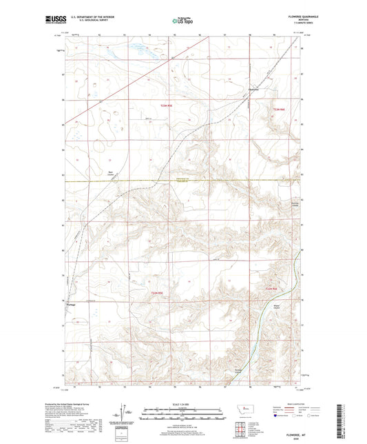 Floweree Montana US Topo Map Image