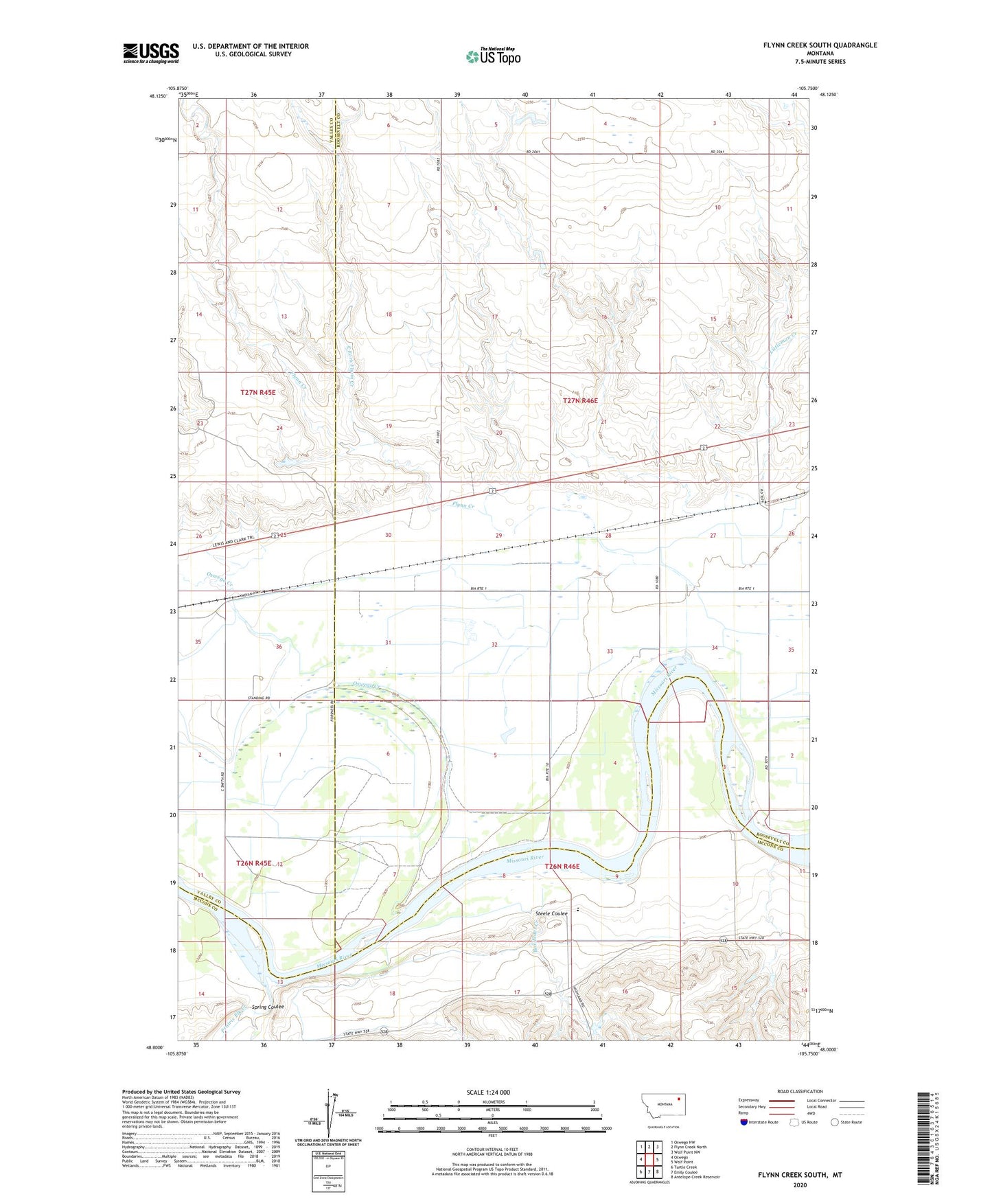 Flynn Creek South Montana US Topo Map Image