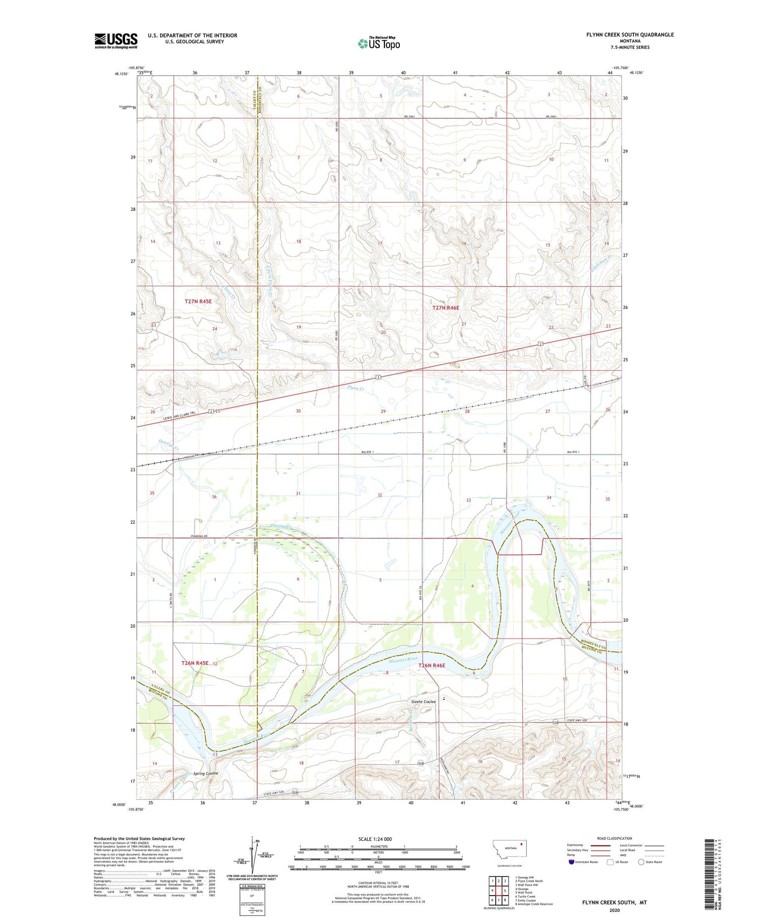 Flynn Creek South Montana US Topo Map Image