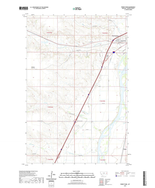 Forest Park Montana US Topo Map Image