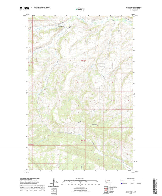 Forestgrove Montana US Topo Map Image