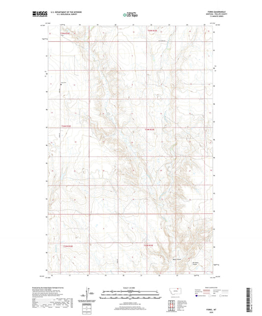 Forks Montana US Topo Map Image