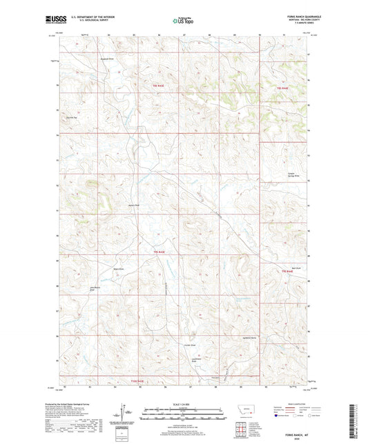 Forks Ranch Montana US Topo Map Image