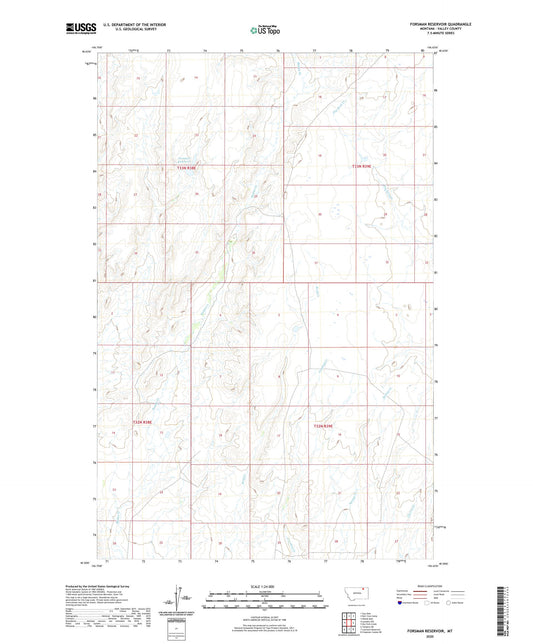 Forsman Reservoir Montana US Topo Map Image