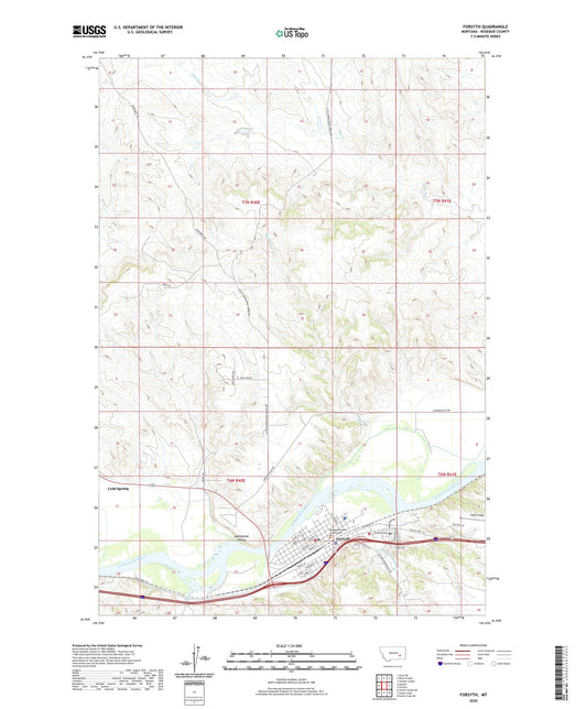 Forsyth Montana US Topo Map Image