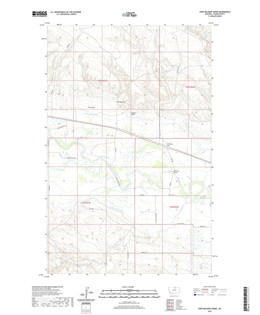 Fort Belknap Siding Montana US Topo Map Image