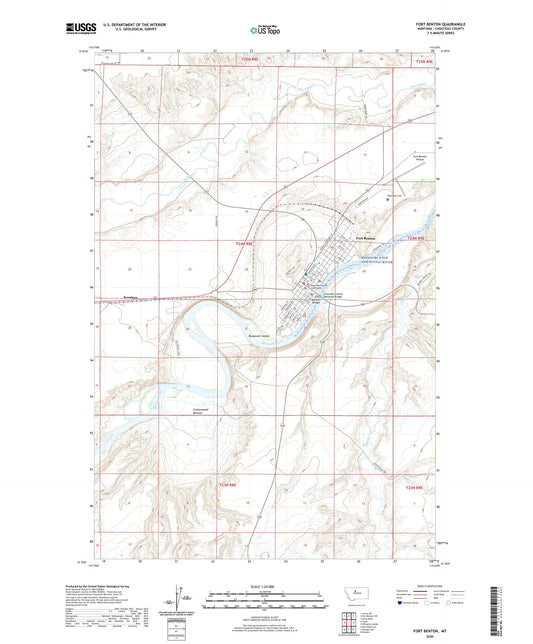 Fort Benton Montana US Topo Map Image