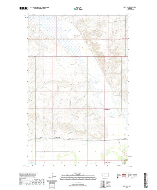 Fort Kipp Montana US Topo Map Image