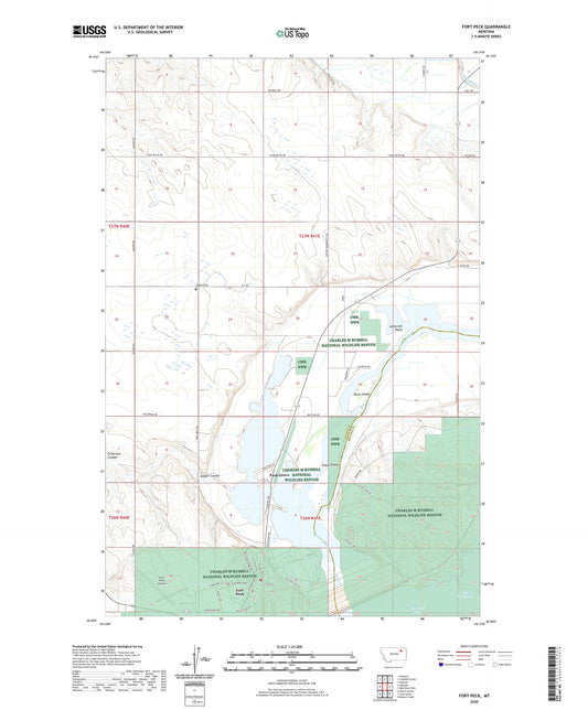 Fort Peck Montana US Topo Map Image