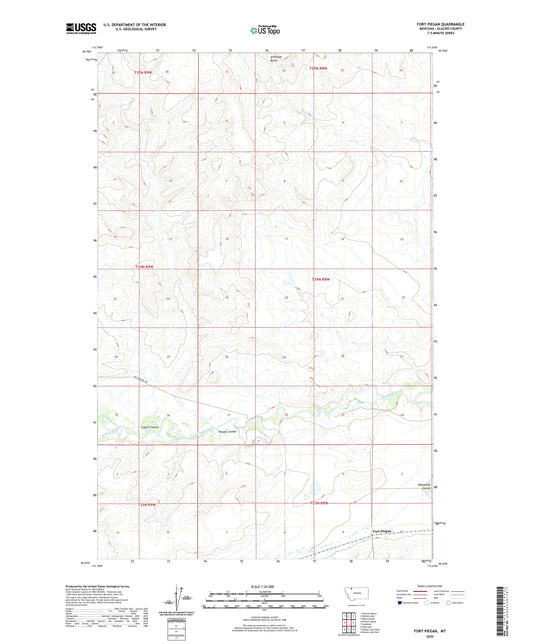 Fort Piegan Montana US Topo Map Image