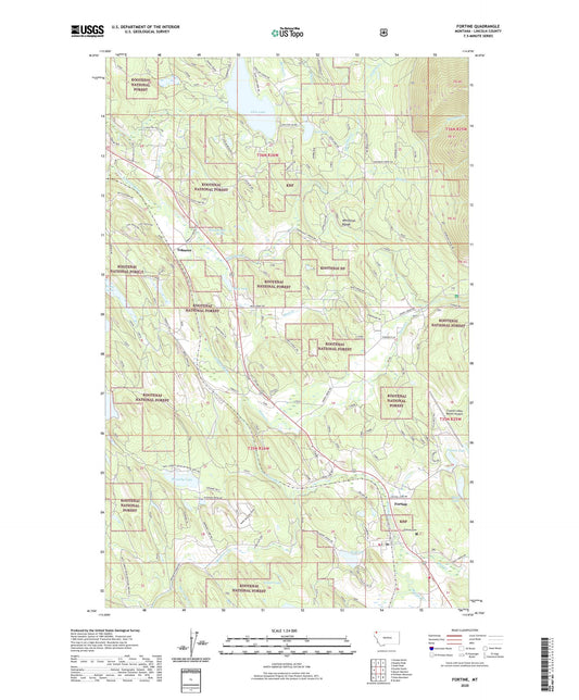 Fortine Montana US Topo Map Image