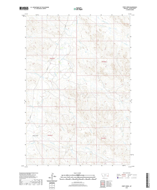 Forty Creek Montana US Topo Map Image