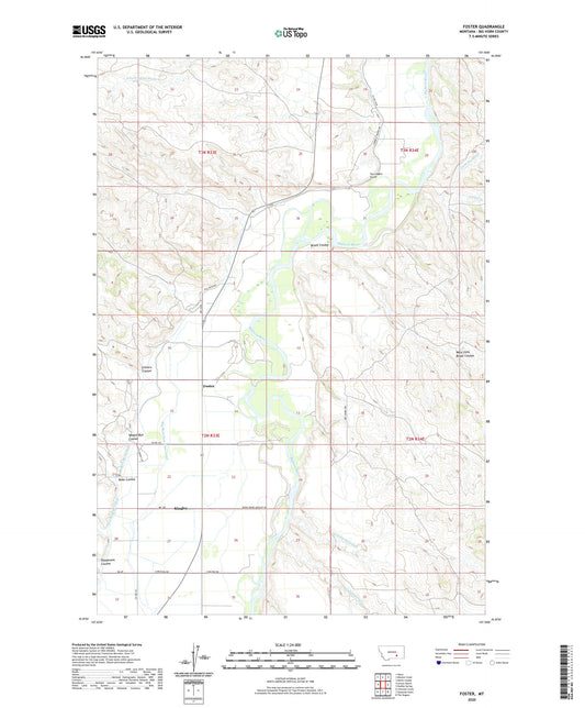 Foster Montana US Topo Map Image
