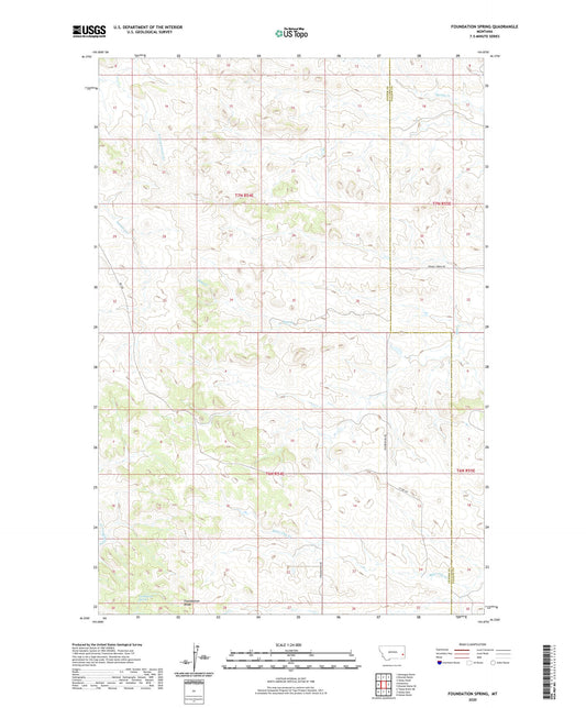 Foundation Spring Montana US Topo Map Image