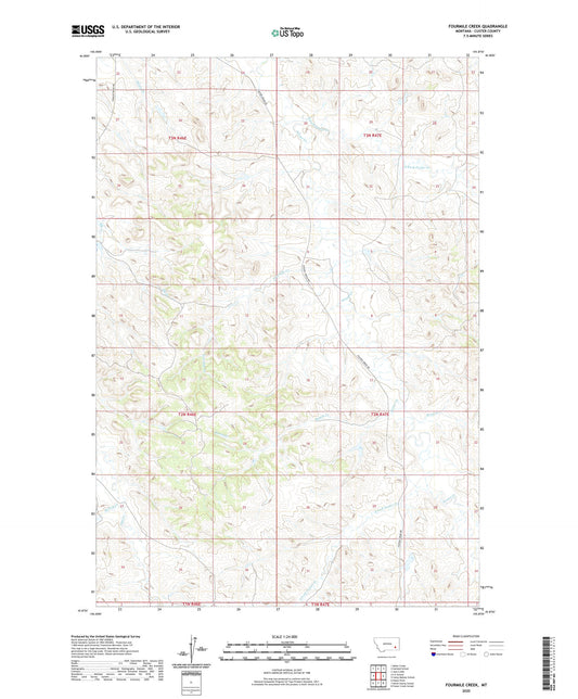 Fourmile Creek Montana US Topo Map Image