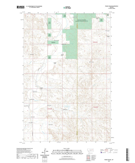 Frank Coulee Montana US Topo Map Image