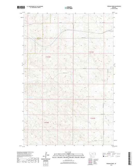 Freeman Creek Montana US Topo Map Image