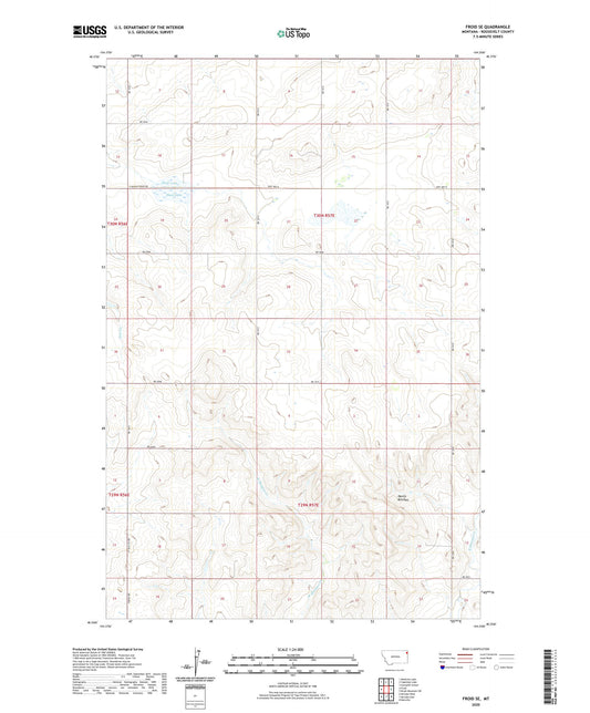 Froid SE Montana US Topo Map Image