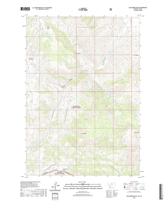 Gallagher Gulch Montana US Topo Map Image