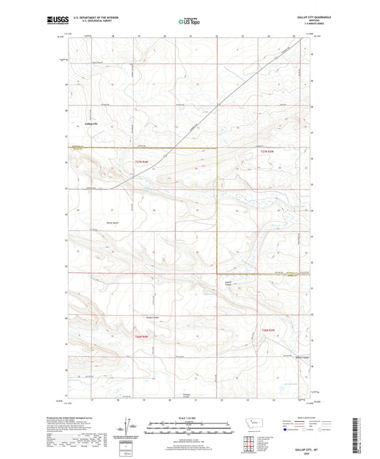 Gallup City Montana US Topo Map Image